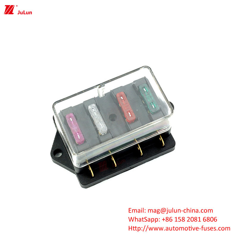 โบลท์ติดต่อทองแดงบนกล่องไฟฟ้าไนลอน เปิด EU UL Certification LED Light Multi-Way Fuse Box SBH-6PD S