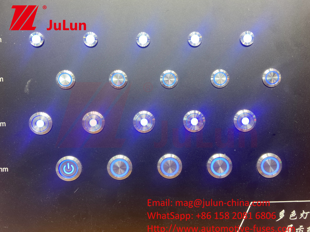 16 มิลลิเมตร แหวนส่องแสง LED ทันที IP67 12 มิลลิเมตร / 16 มิลลิเมตร / 19 มิลลิเมตร / 22 มิลลิเมตร / LA38 / XB2 โป๊สวิทช์โลหะปุ่มปุ่มปุ่มโลหะผลักกระโปรง