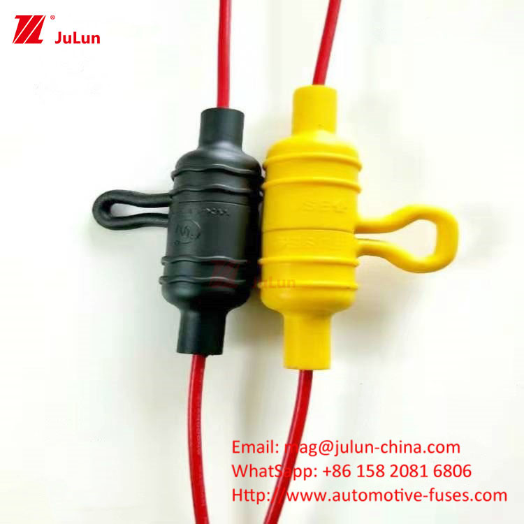 30A-500A ตัวถือไฟฟิวส์บอลท์ที่มีขั้วหนึ่ง / สองขั้วสําหรับ ANS / MIDI เครื่องตัดวงจรรถยนต์ขนาดเล็กดี