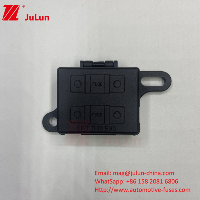 ABS ทองแดง Pbt กันไฟ Blx A ความดันต่ํา Fuse Holder ฝุ่นแบบ 20A-500A