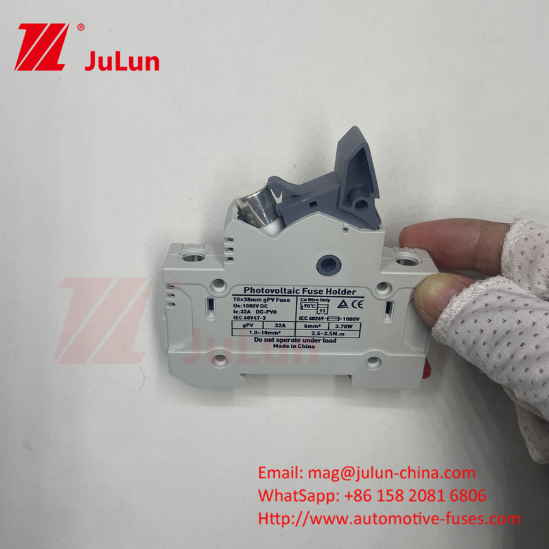 AC RT18-32X ตัวถือไฟฟิวส์ กล่องฐานไฟฟิวส์ 10x38MM 500V เร็วแรง RO15 RT18 DIN Rail Moun ตัวถือไฟฟิวส์เดียว