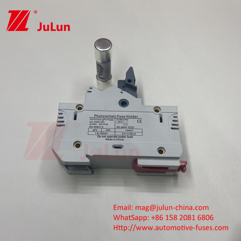 1000VDC โซลาร์ PV ดิน รถไฟฟ้า ฟิวส์ บอลลูน ฟิวส์ 10x38mm RT18-32 ฟิวส์ ลิงค์ AC