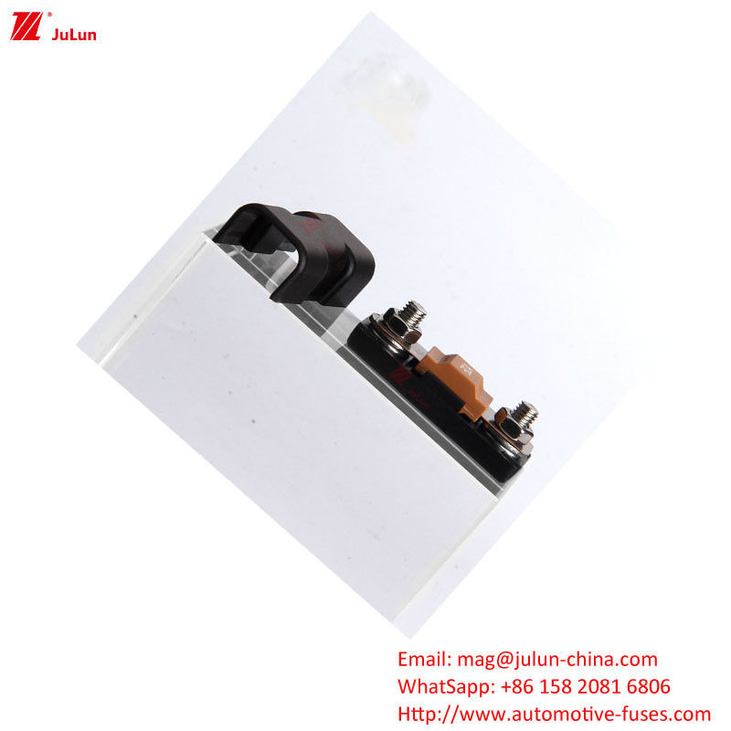อะไหล่รถยนต์ โบลท์ / โบลท์ ฟิวส์ 30A-500A 32V EU UL มาตรฐานระดับความแรงดัน ทองแดง ติดต่อ เครื่องตัดวงจรรีเซ็ตอัตโนมัติ