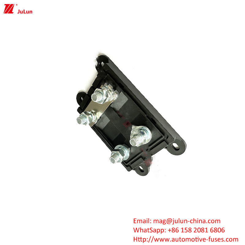 Eu UL รับรองรถไฟฟ้า 32V DIN Track Fuse Holder ตัวถือเซฟต์ทองแดงแบบอัตโนมัติแบบสองขั้ว