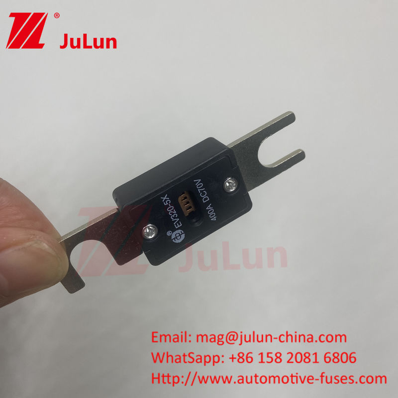 EV320-5X 5C 500A 70VDC สกรูโบลท์ ไฟฟิวส์รถไฟฟ้า 300A 350A 400A 450A กระแสและความจุ 10KA-20KA