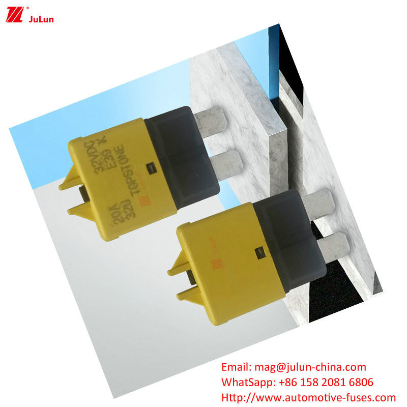 การป้องกันวงจรรถยนต์ เครื่องตัดวงจรไฟฟิวส์ พลาสติก / ไนลอน EU UL Standard 30A-500A ทองแดงทะเล