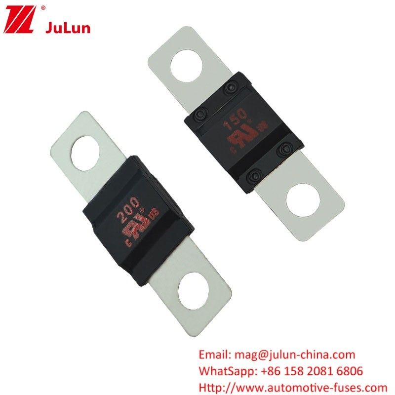 20A-300A ฟิวส์ลมรถยนต์สําหรับระบบพลังงานไฟฟ้าที่มีสปั๊กฟอร์คเล็ก สังกะสีนิกเกิลเงิน