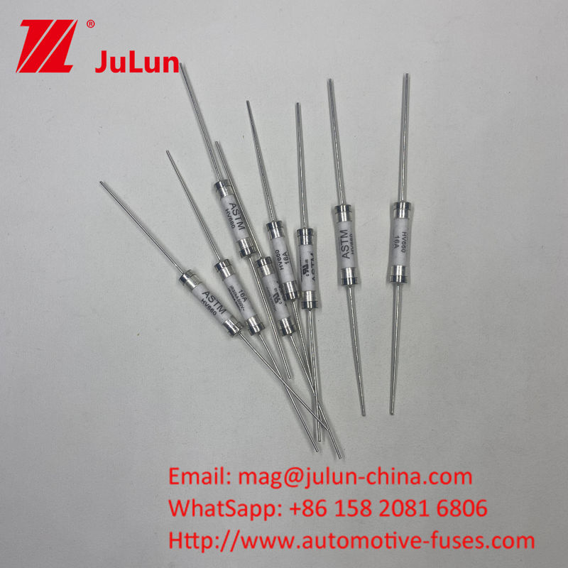HV660 20A 500VDC ASTM 30KA เซรามิก แอคติ่ง ฟิวส์ 10A-30A 500VDC PCB Hole Installation ฟิวส์รถยนต์