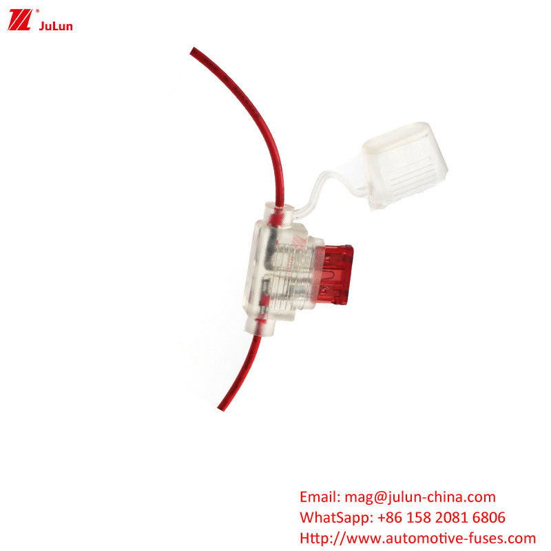 Eu UL Standard Fuse Holder / Box ขนาดภายนอก เครื่องตัดวงจร พลาสติก / ห้องไนลอน ความดันกระแสไฟฟ้าปริมาณ 25A-80A 32V