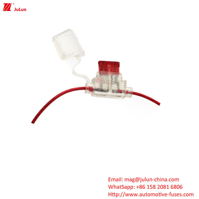 EU UL Standard Automotive Plug In Circuit Breaker Fuse Holder ความดันปริมาณ 32V กระแส 25A-80A สําหรับรถไฟฟ้า
