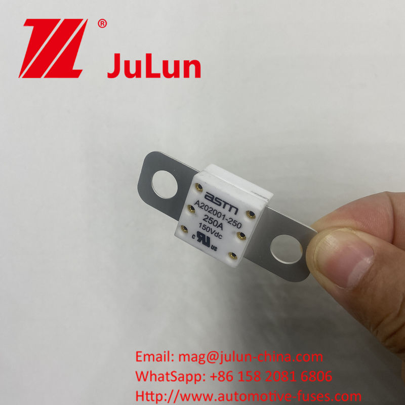 250A 150VDC A202001 ASTM เซรามิกออโตโมทีฟ ฟิวส์สําหรับชาร์จรถยนต์ และอื่นๆ ผลิตจาก เซรามิกทองแดงเงินควอตซ์ทรายทอง