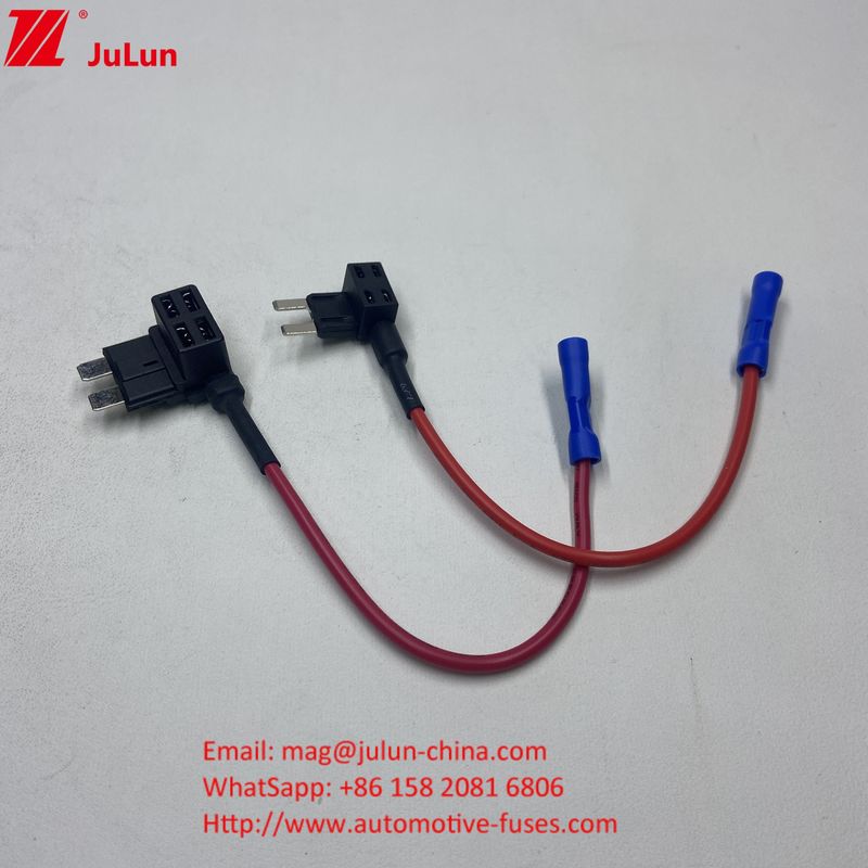 ปรับสติ๊กพล็อกมาตรฐาน มินิ แท็ป คาร์ ฟิวส์ฮอลเดอร์ 10A / 15A / 20A ทองแดง ทองเหลือง Plating สายกลมง่าย