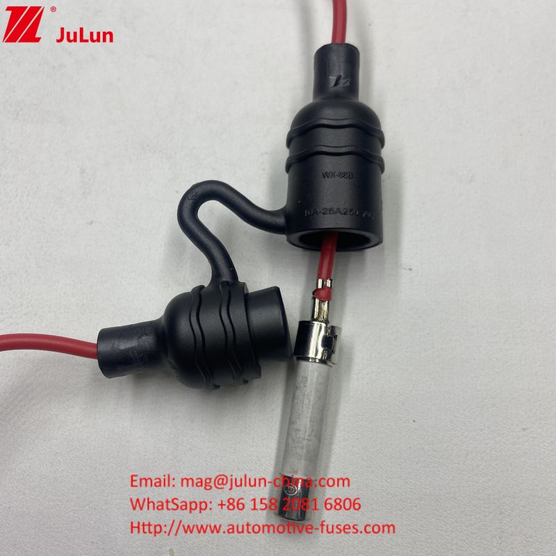 ด้วย UL สายเคเบิล IP68 กันน้ําในสาย Fuse Holder องค์ประกอบ Fuse สําหรับ 5 * 20 6 * 32 มิลลิเมตร