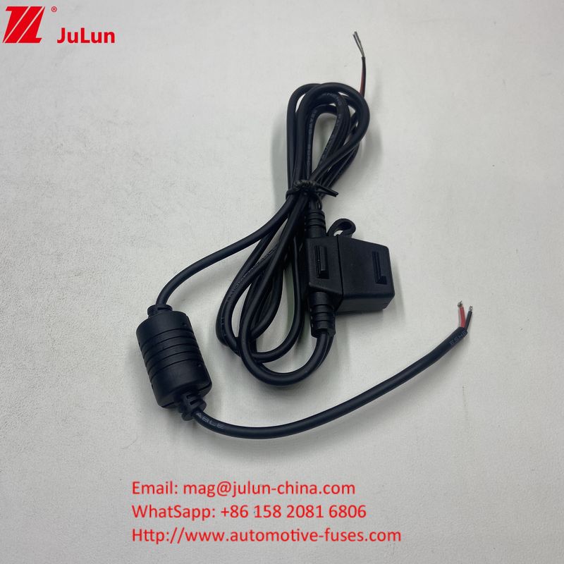 ไฟฟิวส์ 50A maxi เรตติ้งกระแสไฟฟ้าสีแดง 10AWG สาย 280mm ความยาวรวม