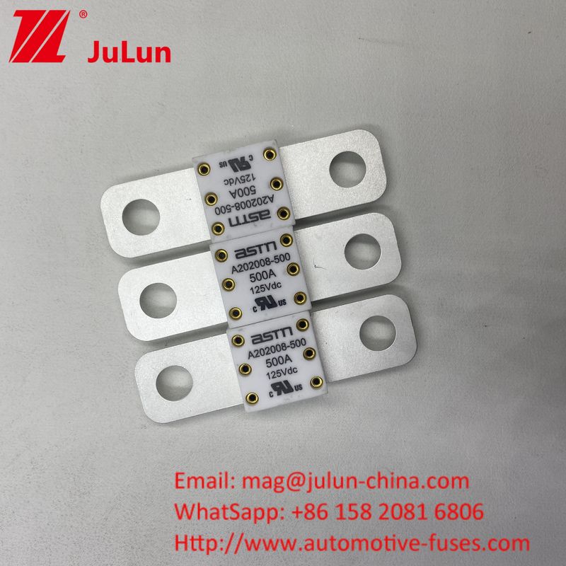 ASTM 250A 125V เซรามิก สีขาว เฟยส์ในแบตเตอรี่รถยนต์