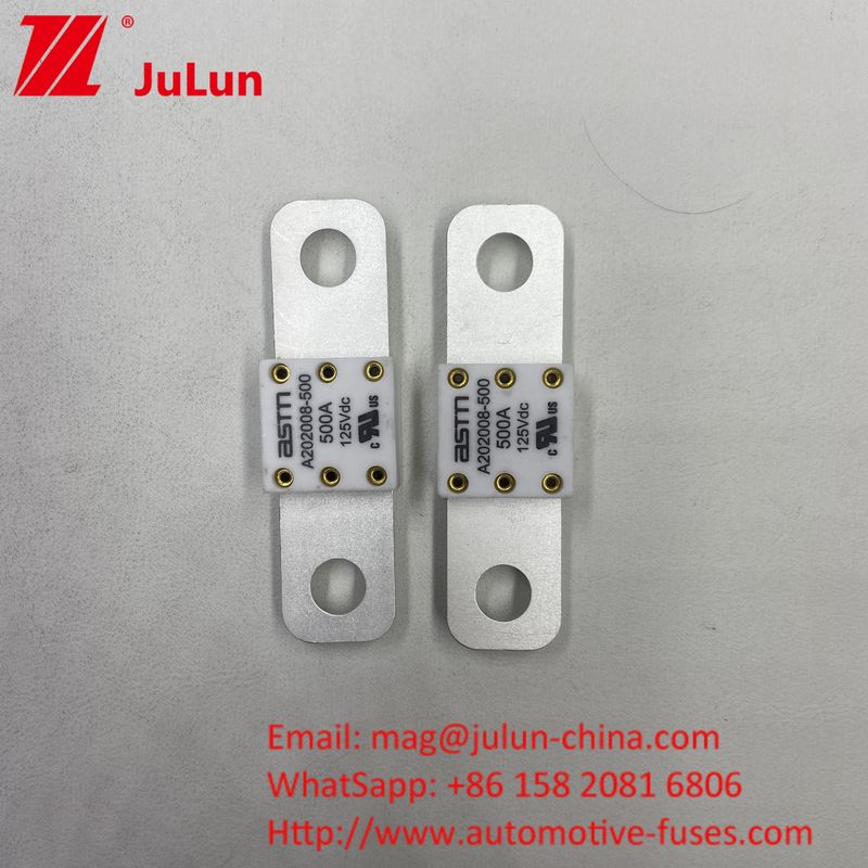 ความสามารถในการทําลายสูง 350A 125Vdc EV Fuse ขนาดเล็ก ป้องกันวงจรสั้นปริมาณสูง