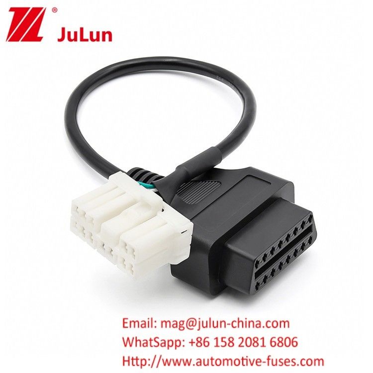 12 ปินรถไฟฟ้าสายไฟ Harness การวินิจฉัยการแปลงเคเบิลสําหรับ Tesla รุ่น S / X OBD2