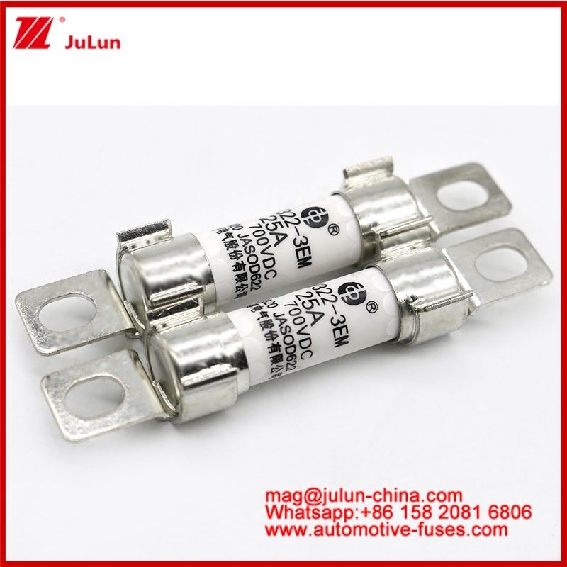 EV322 3EM 25A DC700V EV หรือ HEV ระบบการดึงรถยนต์ไฟฟ้า การแปลงพลังงาน การเก็บพลังงาน เครื่องชาร์จบนเครื่อง โครงสร้างบอลทูบูลาร์ เซรามิกฟิวส์