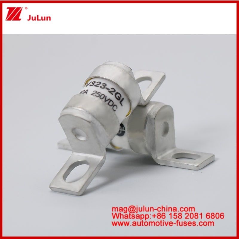 EV323-2GL 50A DC250VDC หลอดเซรามิกฟิวส์กระแสกระแสกระแสโบลท์โครงสร้างทนต่อการสั่นกระแทกทางกล EV หรือ HEV ขนาดเล็ก