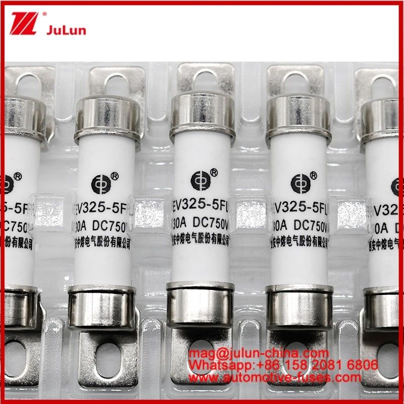 EV325-5FL 30A 750VDC ระดับสูง รถไฟฟ้า แรงช็อคเครื่องกล ท่อเซรามิก ฟิวส์ EV หรือ HEV กระแสคอมแพคต์ โครงสร้างบอลท์กันแรงสั่น ผลงานดีเด่นของ DC