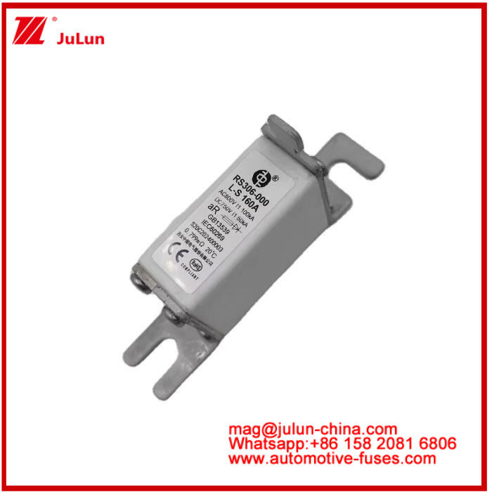 RS306-000-L-160A สี่เหลี่ยมเซรามิกฟิวส์ EV หรือ HEV สตูด-มอนท์ AC800V 100KA DC750V 50KA