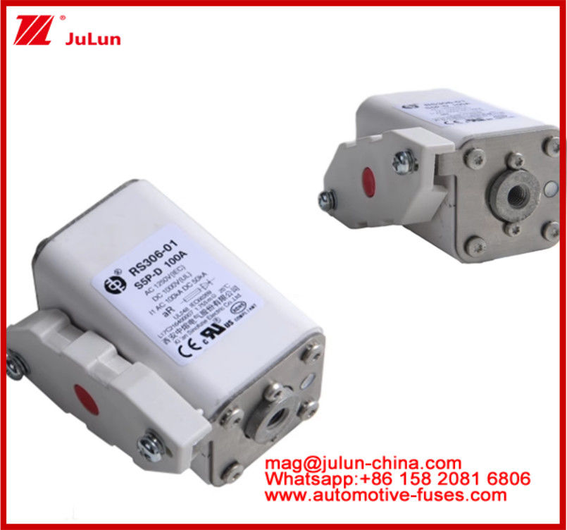 RS306-01-S5P-D 100A AC1250V DC1000V 50KA ฟิวส์แคร์แคเรมิก เหมาะสําหรับระบบรถยนต์ไฟฟ้า