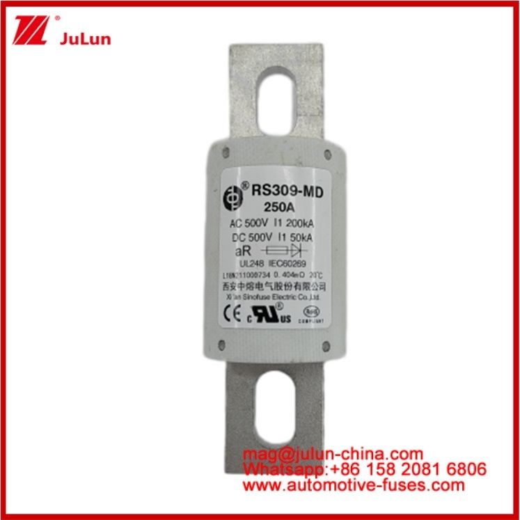 250A 500VAC Ev ฟิวส์ RS309-MD-200KA 500VDC 50KA AR การทํางานของ DC
