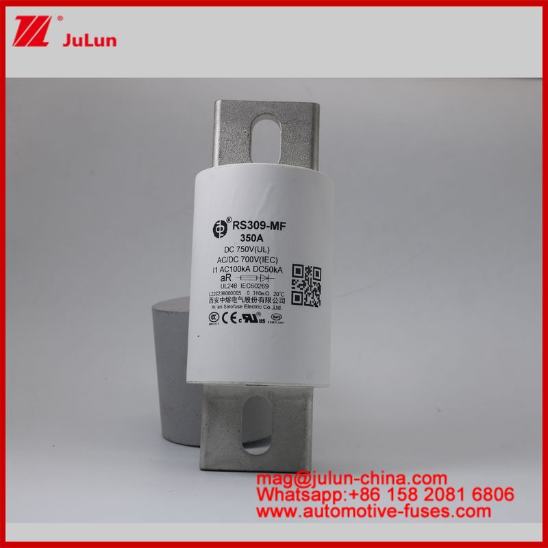 RS309-MF 350A รถยนต์ Bolt Stud-Mount เซรามิกท่อ FUSE DC700AV DC ออกแบบโดยเฉพาะสําหรับ EV / HEV ป้องกัน
