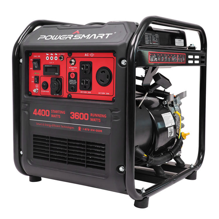 Home InvertorB แบบพกพา สหรัฐอเมริกา มีสินค้า Powersmart 4400w พลังงานเคลื่อนที่กลางแจ้ง เครื่องกำเนิดไฟฟ้าแบบเปิดเฟรม สำหรับตั้งแคมป์ Home InvertorB แบบพกพา