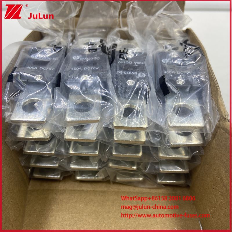 EV320-5X 5C DC70V 300A 400A 350A 6KA กระแสตัดต่อสูงสุด ไฟฟิวส์รถไฟฟ้า สอดคล้องกับมาตรฐาน ISO8820-5 และ GB/T31465.5-2015