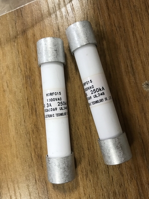3A 1300V วัสดุเซรามิกฟิวส์กระแสไฟแรงสูง 250KA 15X75mm