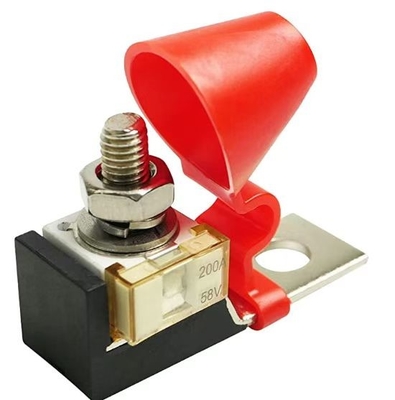 Red Hat Fuse Square ขวดกระจายฟิวส์รถยนต์เซรามิกสำหรับ RV Yacht Crane 58V 200A