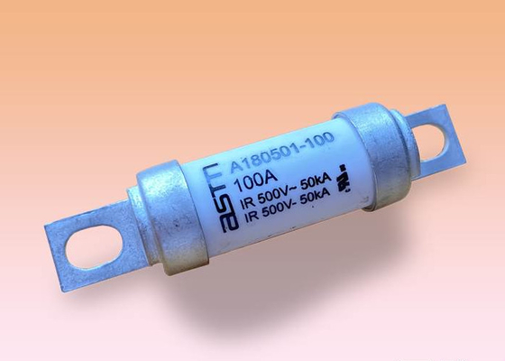 ทำงานเร็ว ฟิวส์รถยนต์ 100 แอมป์ 500v แรงดันไฟฟ้า ac สีขาว สำหรับอุปกรณ์อิเล็กทรอนิกส์