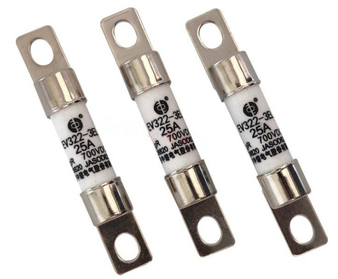 เซรามิก EV สลักเกลียวชนิดท่อกลมฟิวส์รถยนต์ไฟฟ้า EV322 3EL 25A 700VDC