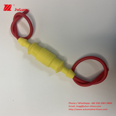 สีเหลือง สายรัด ฟิวส์ กล่องใส่ กล่องกันน้ำ 30A 250V 5*20 มม. 6*30 มม. หลอดเซรามิกแก้ว