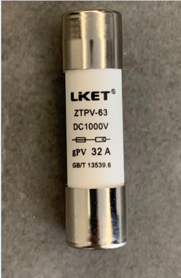 63A 1000VDC โซลาร์ PV Fuse F - 14x51mm ระยะอุณหภูมิ -50-105°C