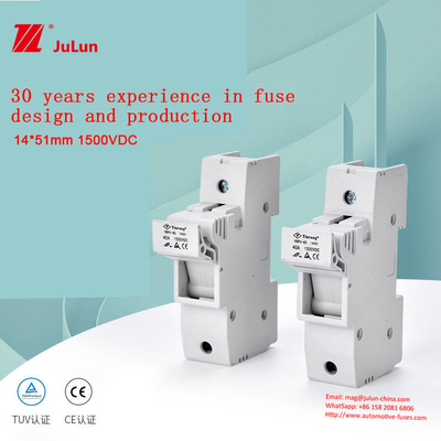 โฟตโวลเตอิก 20 กรัม เซรามิค โซลาร์ PV Fuse Holder With F สําหรับระบบ PV ประสิทธิภาพไฟฟ้า
