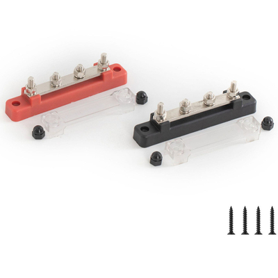 โพสแบตเตอรี่ แบตเตอรี่กระจายพลังงาน เทอร์มินัล บล็อก 250AMP อัตโนมัติเรือไฟฟ้า Busbar 4 Stud 5/16 