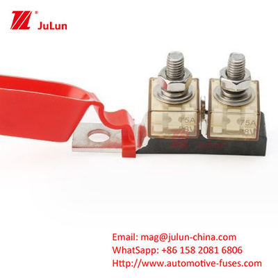 2 ตําแหน่งปลายตัวถือไฟฟิวส์ Single Stud M8 Compact Rated Battery Fuse 60A-300A