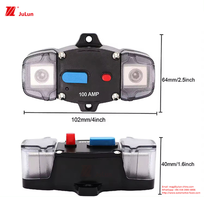 Yacht คู่มือรีเซ็ต Bakelite เครื่องตัดวงจร แผนไฟฟ้าปรับเปลี่ยนปานล์ Inverter 100A สําหรับรถ เรือ ทะเล RV Trolling Mot