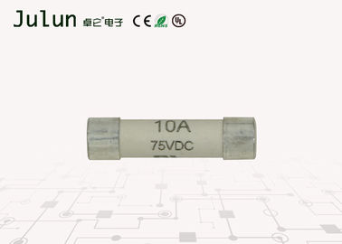 6x25mm 10a ฟิวส์เซรามิก 75 โวลต์แรงดันสูง Dc ฟิวส์พร้อมฝาทองแดง