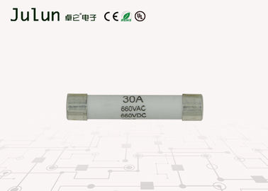 กระบอกแรงดันสูงฟิวส์ 30Ma ด่วนแตกฟิวส์ระเบิดอย่างรวดเร็ว 660 โวลต์ Ac / 660 โวลต์ Dc 6x30 มิลลิเมตร