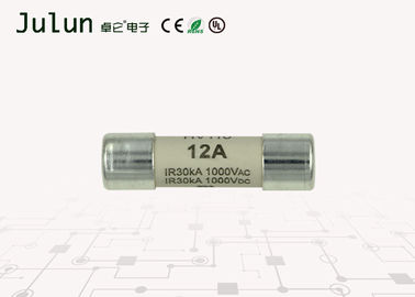 10x38 มิลลิเมตร 12 แอมป์พลังงานแสงอาทิตย์ Pv ฟิวส์ 1000 โวลต์ AC / DC สำหรับ HVDC / เครื่องมือดิจิตอล