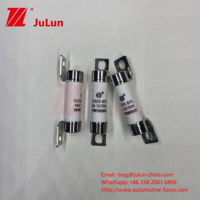 10A-50A เซรามิค โบลท์ ติดตั้งรถยนต์ เฟยส์ ด้วย 20KA ความสามารถการแตก GB / T31465 30A 40A 50A 750VDC 14 * 51mm EV325