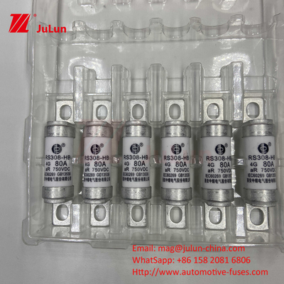 750VDC เซรามิกออโต้ฟิวส์ RS308 HB 4G อุณหภูมิสูง 10A 20A 25A 30A 40A 50A 63A 80A 100A 750VDC FUSE