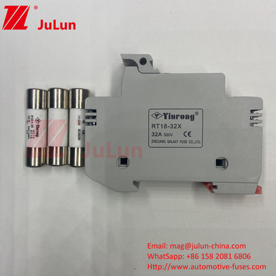 โรงงานมืออาชีพ BYPV-18 1pole 16a 1000v Dc Din Rail Fuse Holder กับ 1500v Dc Fuse สําหรับแสงอาทิตย์