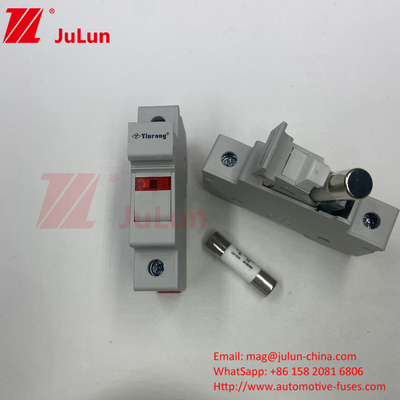ป้องกันแสงอาทิตย์ RT18-32 15A 20A 32A ตัวถือไฟฟิวส์ พร้อมสัญญาณ LED สําหรับ S