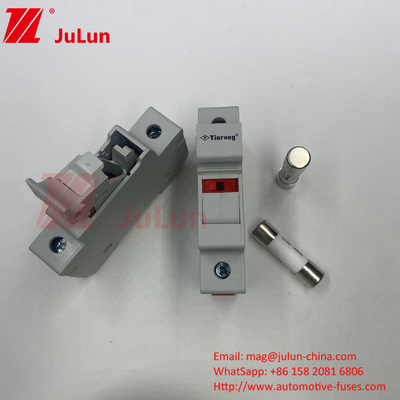 ฟิวส์ไฟฟ้าแสงอาทิตย์สําหรับ Photovoltaic Bus Box Protection DC 1000V ฟิวส์ไฟฟ้าแสงอาทิตย์ 6A 10A 15A 20A 25A 30A ความดันสูงสําหรับแสงอาทิตย์