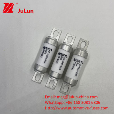 80A 700VDC M6 10kA ไฟฟิวส์ความจุในการหักสําหรับการชาร์จรถไฟฟ้า DC