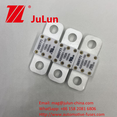 ASTM A202001 100A 150VDC เซรามิคฟิวส์รถยนต์สําหรับป้องกันวงจรสั้นในเครื่องชาร์จรถยนต์และรายละเอียดอื่น ๆ